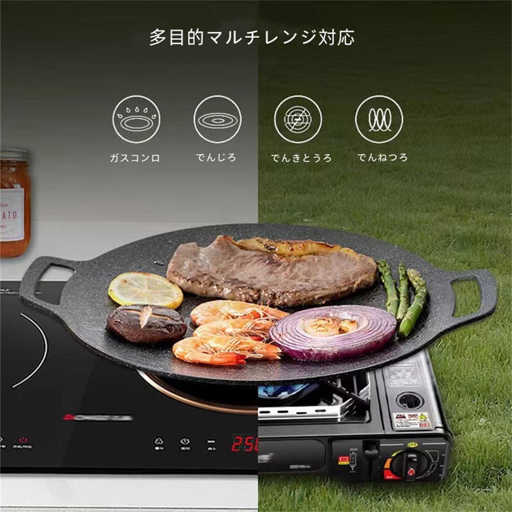  peak 鋳鉄グリルプレート　グリドル　焼肉 Amazon.co.jp: 鉄板 マルチグリドルパン 鋳鉄製 マルチグリドル